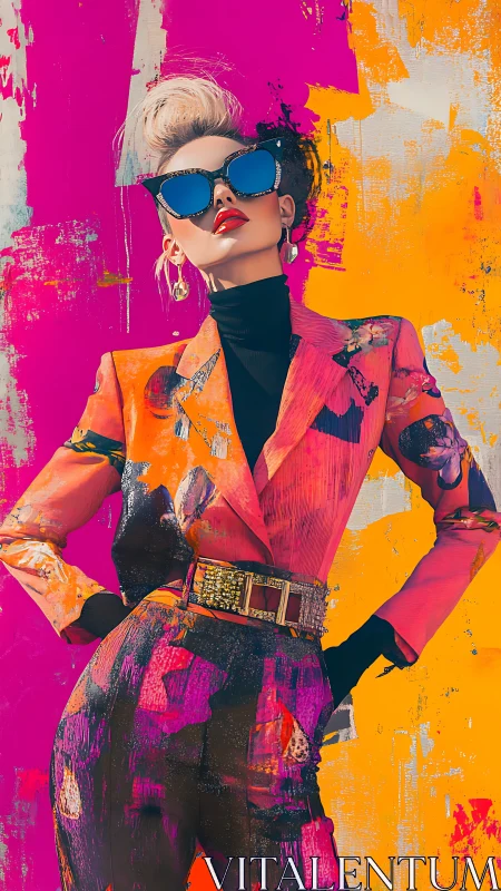 Electric street couture against a punchy neon daydream.