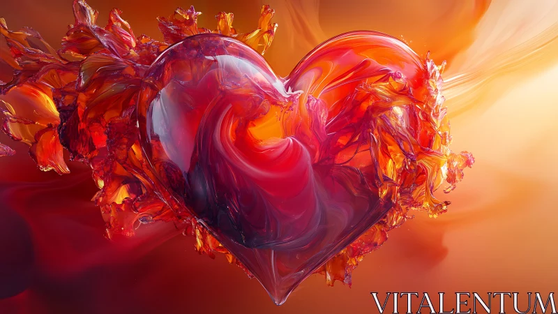 Fiery Heart Bursting With Passionate Energy.