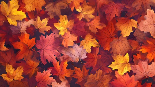 Whispering maple confetti swirling in ember bright autumn.