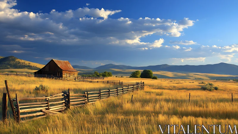 Golden prairie sunset wraps a quiet barn in gentle light