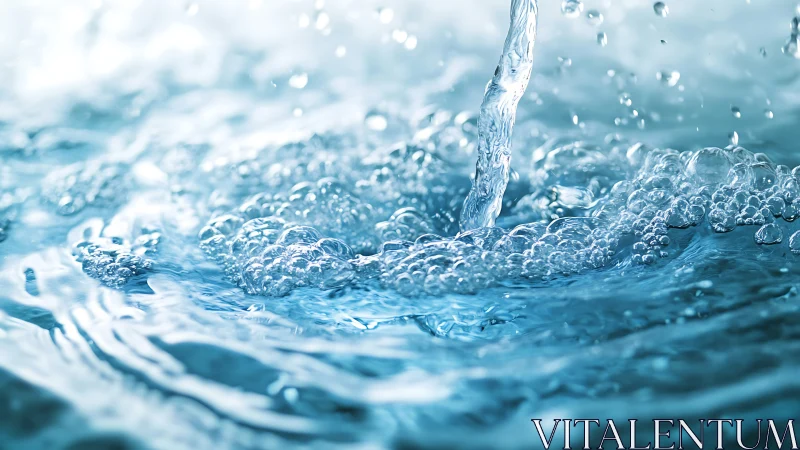 Bubbling blue splash where liquid choreography takes over.