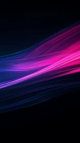 Neon magenta and blue light ribbons on deep black field.