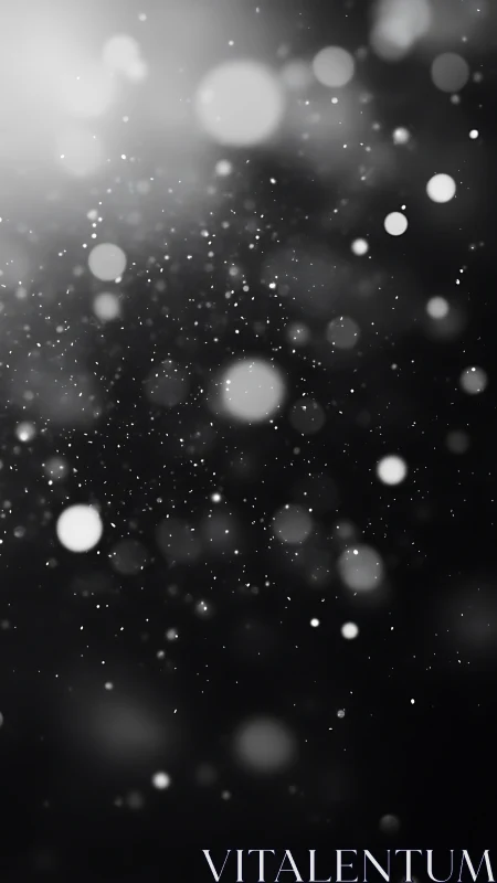 Gentle floating lights drifting through a dreamy night sky.