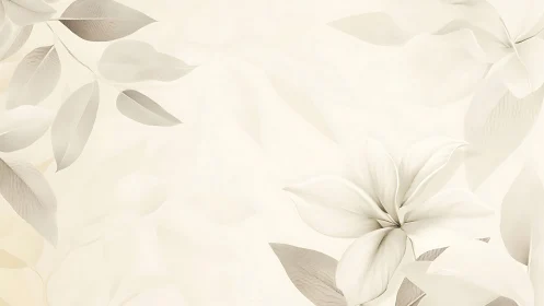 Soft neutral floral wallpaper design enhances serene interiors.