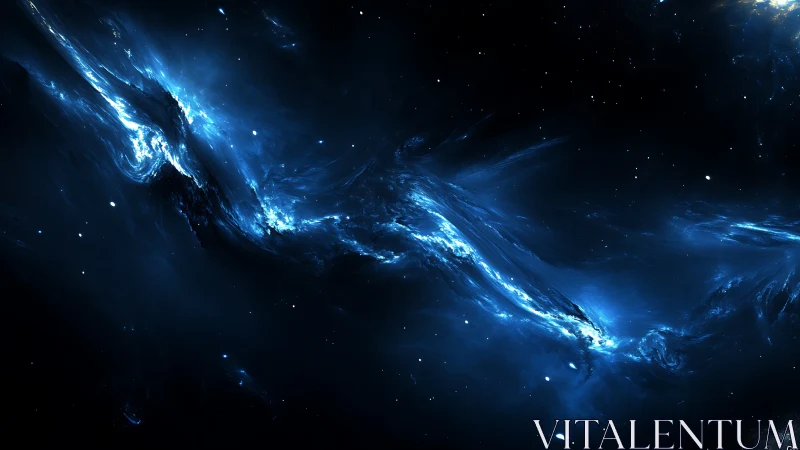 Nebula-like blue plasma structures form across dark space