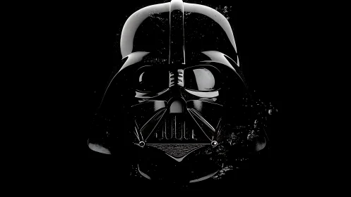 Midnight helm of a brooding galactic shadow lord.