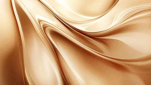 Golden cream waves flow softly in a soothing abstract scene