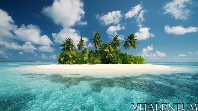 Tropical Island Paradise with Pristine Sandy Beach