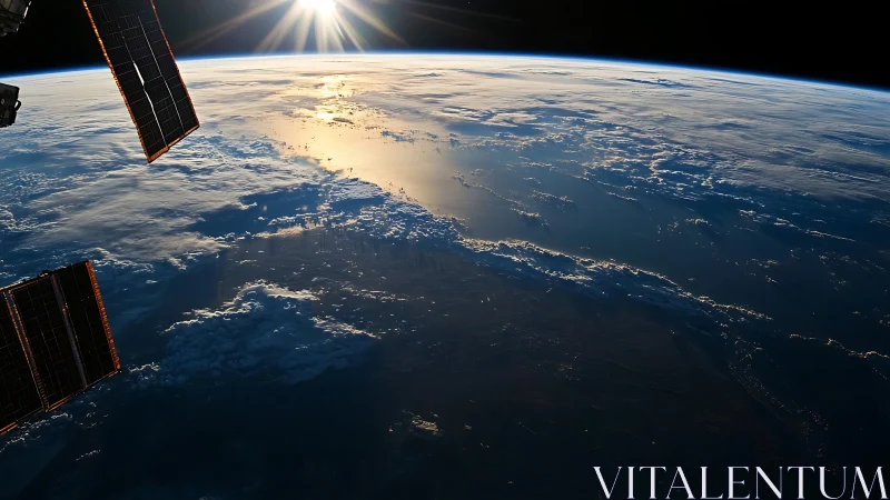 Sunrise spills golden light across Earth&rsquo;s blue horizon