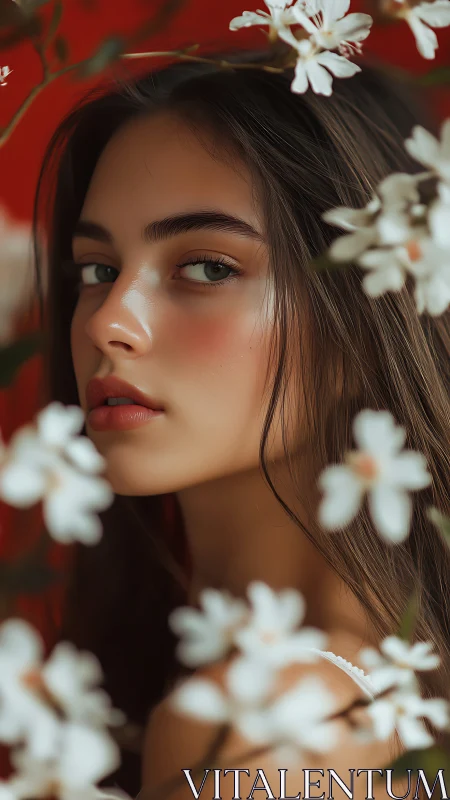 Soft-focus floral portrait uses shallow depth and warm color contrast