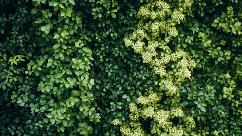 Vertical foliage pattern with contrasting lime green vines.