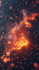 Inferno Particle Explosion: Where Molten Energy Dances Upward.