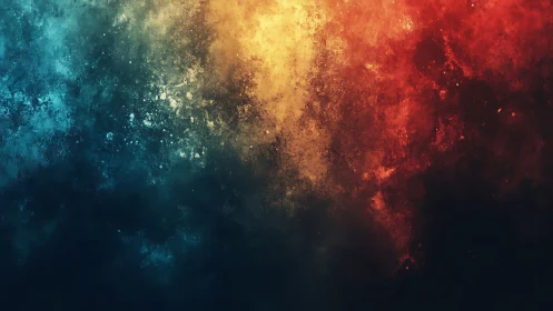 Abstract textured gradient separates cool and warm color fields