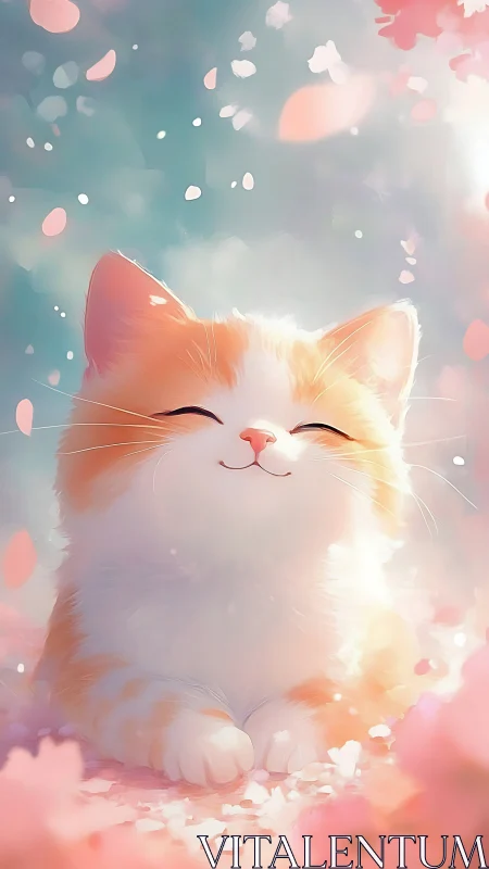 Luminescent Felid Portrait with Atmospheric Particle Effects.