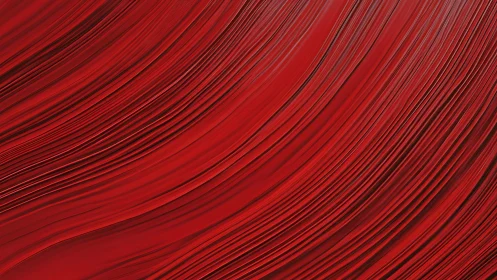 Curved red linear striations form tightly packed parallel bands