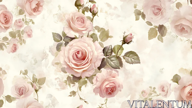 Blush-tinted Roses Dance in Dreamy Watercolor Romance