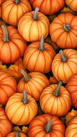 Cozy harvest pumpkins glowing in warm autumn color palette.
