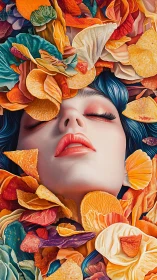 Dreaming in crisp confetti: snack-tide muse at rest.