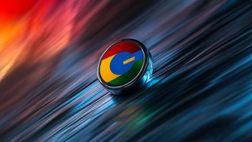 Google Logo Sphere Rendered in Motion Blur Environment