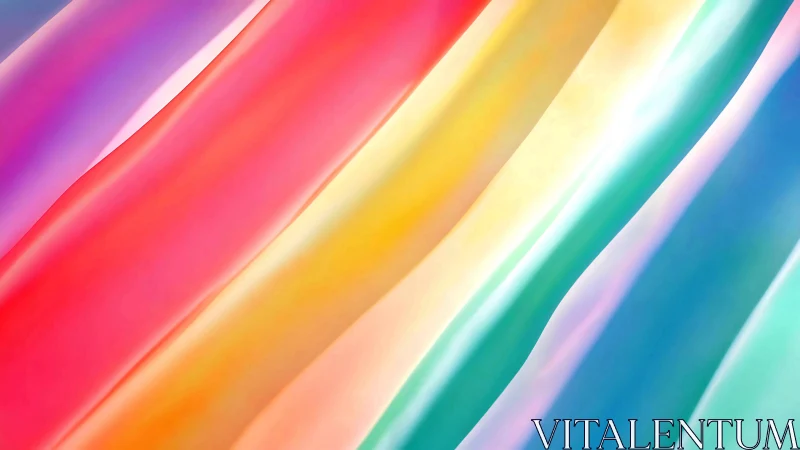 Colorful diagonal ribbons create soft luminous gradient bands