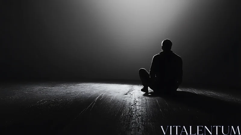 Quiet soul resting in a gentle pool of soft light.