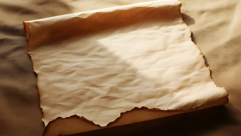 Sunlit sheet of vintage parchment welcomes quiet stories