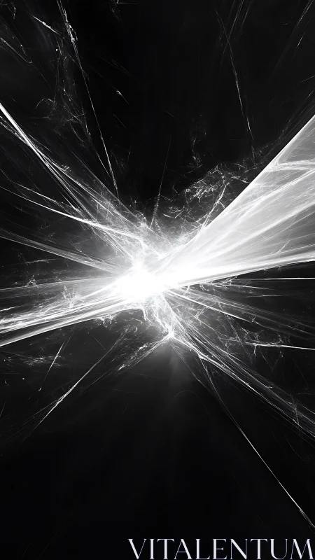 High-intensity radial light burst with fractal filament dispersion