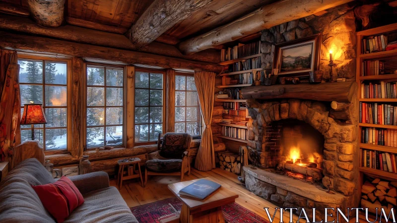 Ember-Lit Sanctuary: Where Logs Whisper and Pages Glow.