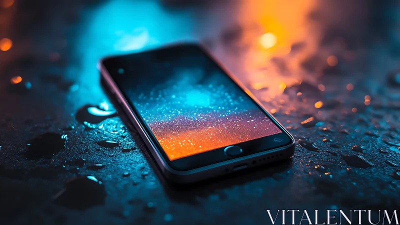 Smartphone with Computational Gradient Display Against Luminescent Particles.