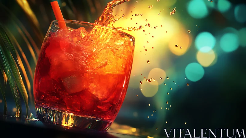 A Refreshing Splash of Vibrant Red Cocktail Magic