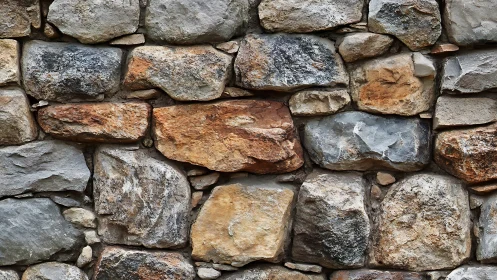 Irregular fieldstone masonry wall with weathered mineral textures.