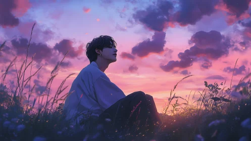 Quiet sunset daydream with soft clouds and gentle light.