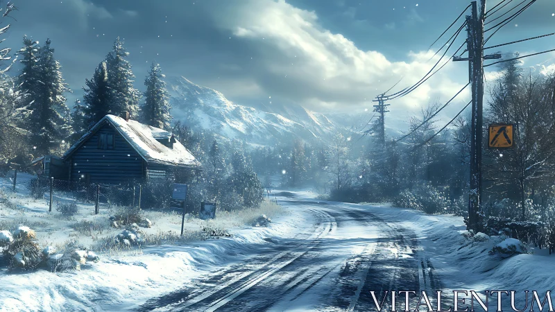 Winter's Quiet Call: A Mountain Village Awakens.