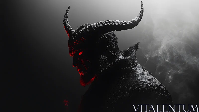 Horned shadow studies the glow of its own red unrest