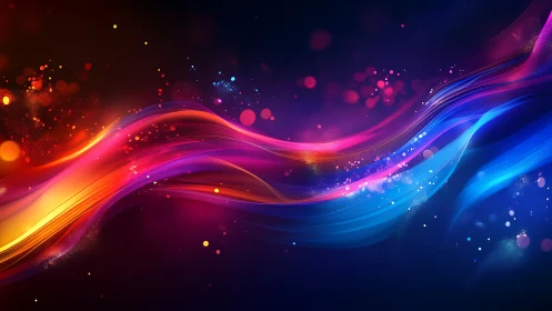 Neon rivers of color slipstream across a dreaming night sky