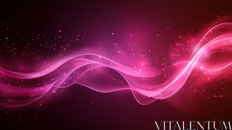 Magenta light waves on dark gradient background pattern.