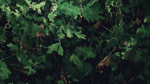 Leafy green wall of ivy inviting quiet, unhurried gazing.