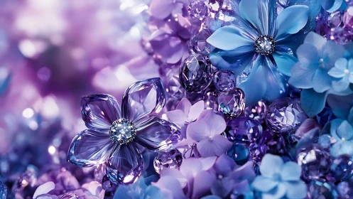 Crystalline Blooms Suspended in Prismatic Reverie.