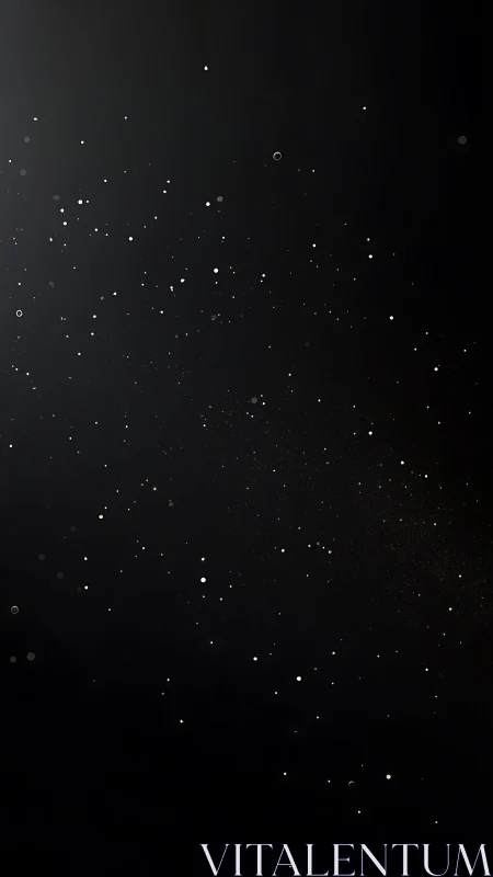 Starlit particulate field on deep black minimal backdrop.