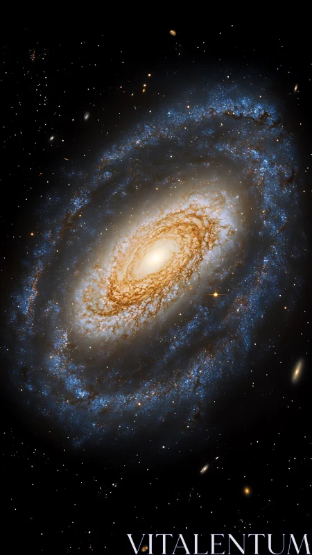 Spiral galaxy with bright core and blue star forming arms.