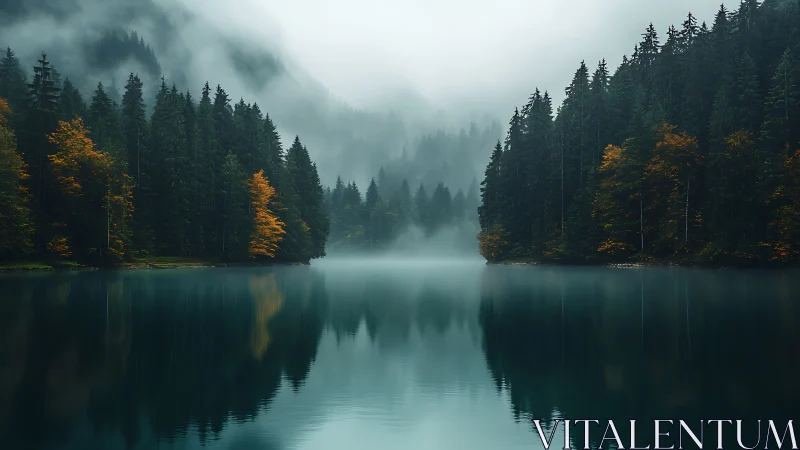 Whisper-Veiled Lake: A Stillness Between Seasons.