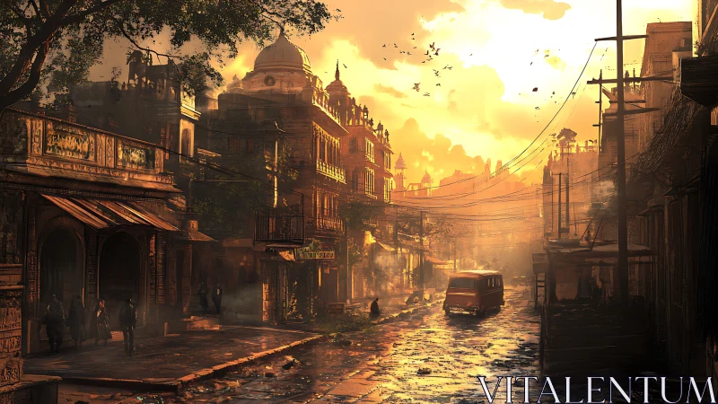 Sunlit alley of rusted wires and rain-soaked memories.