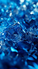 Blue shard chorus under liquid light, frozen mid-song.