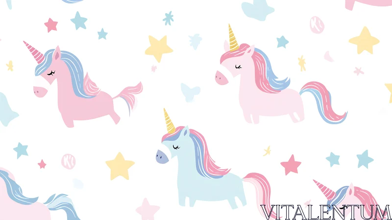 Sugar-sky unicorn parade prances through pastel starlight.