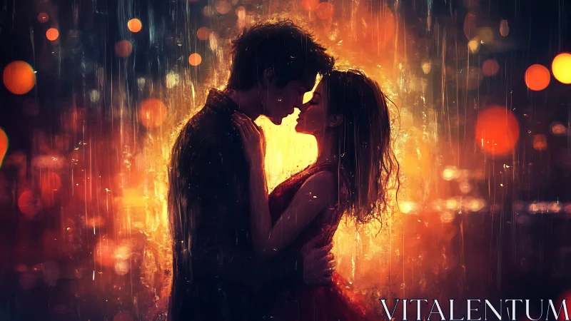 Two Hearts Ignite: A Moment of Passionate Connection.