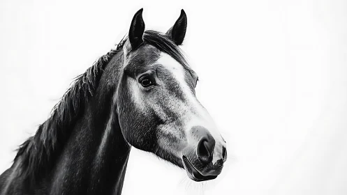 Striking black and white portrait captures a horse&rsquo;s grace.