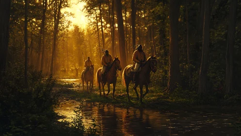 Warm sunset ride through a quiet forest stream trail.