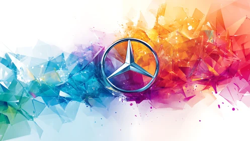 Chromatic star emblem amid prismatic geometric shards.