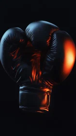 Illuminated Boxing Gloves: Dramatic Volumetric Lighting Study.