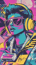 Neon street daydream with retro beats and bold color swagger.